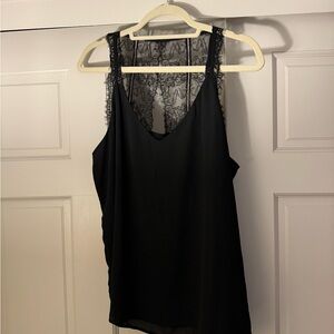 LOFT Black Lace Tank Top